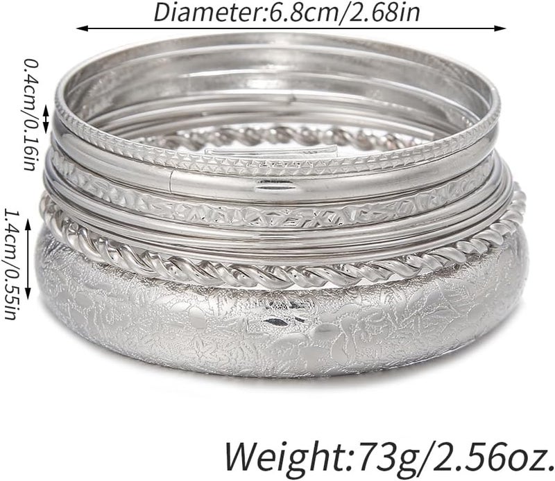 RINTOLER Store 16Pcs Gold Bangle Bracelets for Women - Multi Layer Stackable Textured Bracelets Boho Jewelrys Set. - Image 5